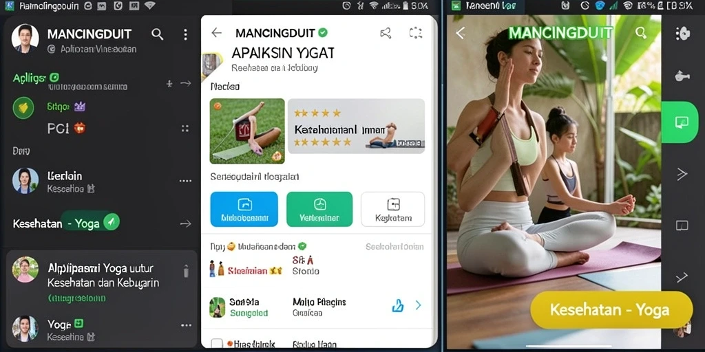 Antarmuka aplikasi MANCINGDUIT yang ramah pengguna dan fungsional.