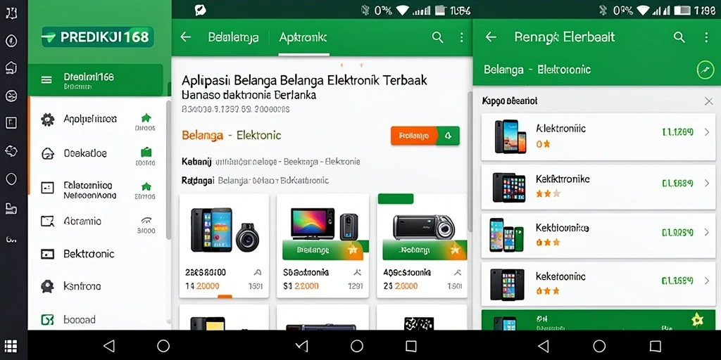 Tampilan menarik antarmuka aplikasi PREDIKSI168 untuk belanja elektronik.
