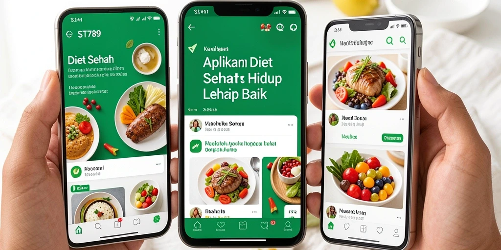 Antarmuka ST789 dengan fitur Diet Sehat yang menarik.